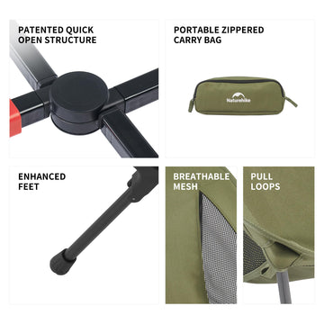 Naturehike YL01 folded-compact design fits in backpacks and car trunks.