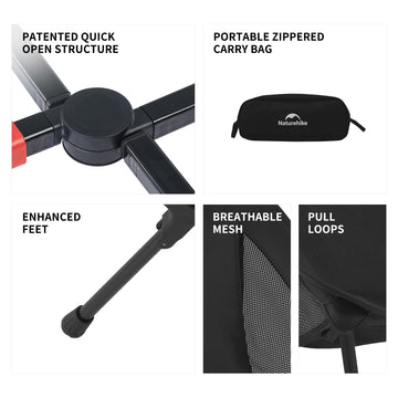Naturehike YL01 supports up to 441 lbs for reliable outdoor seating