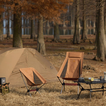 Naturehike YL08 aluminum frame demonstrates stability on uneven ground.