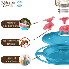 Nature's Way DGHF2 anti-moat helps deter ants from reaching the nectar.