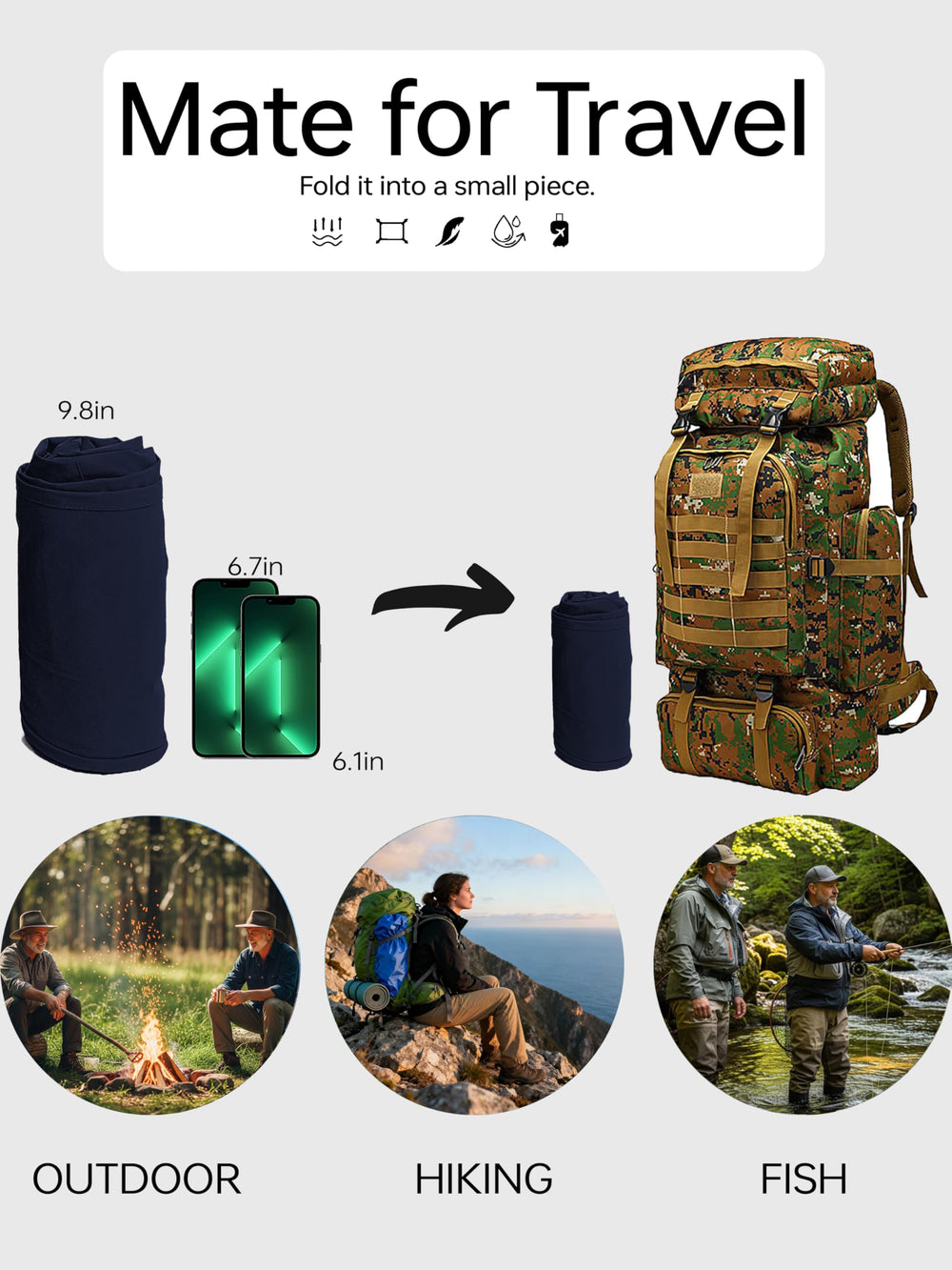 NATUVENIX fishing pants elastic waist for all-day comfort