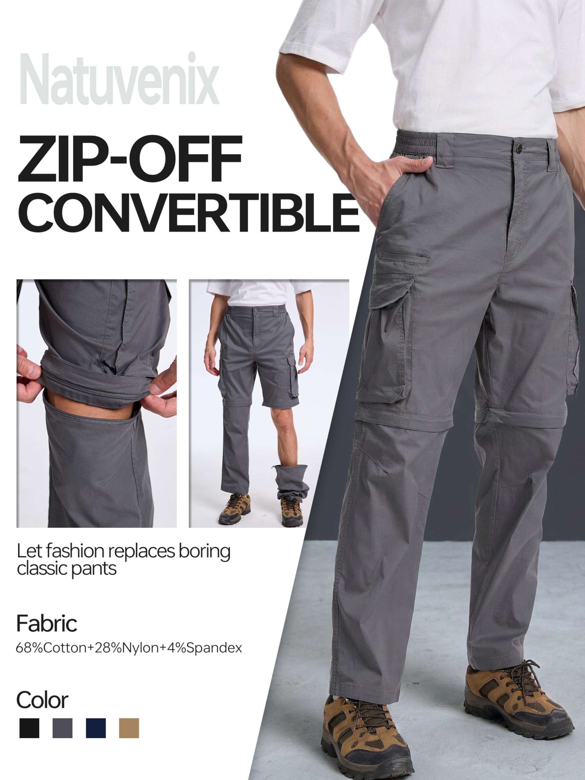NATUVENIX hiking pants in action with quick-dry performance.