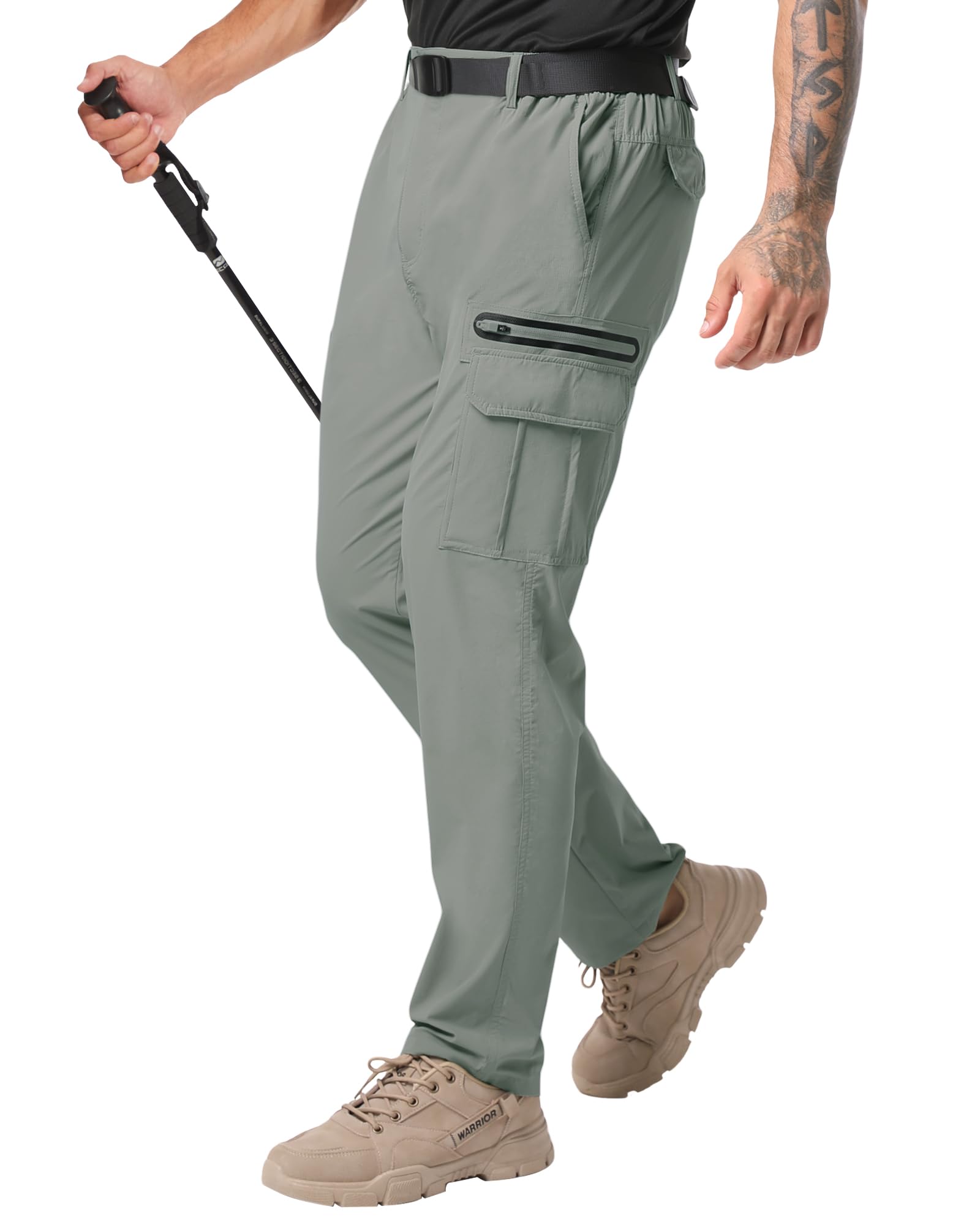 NATUVENIX hiking pants front pockets for secure on-the-go storage