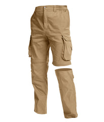 NATUVENIX hiking pants front view with zip-off feature for versatile adventure wear