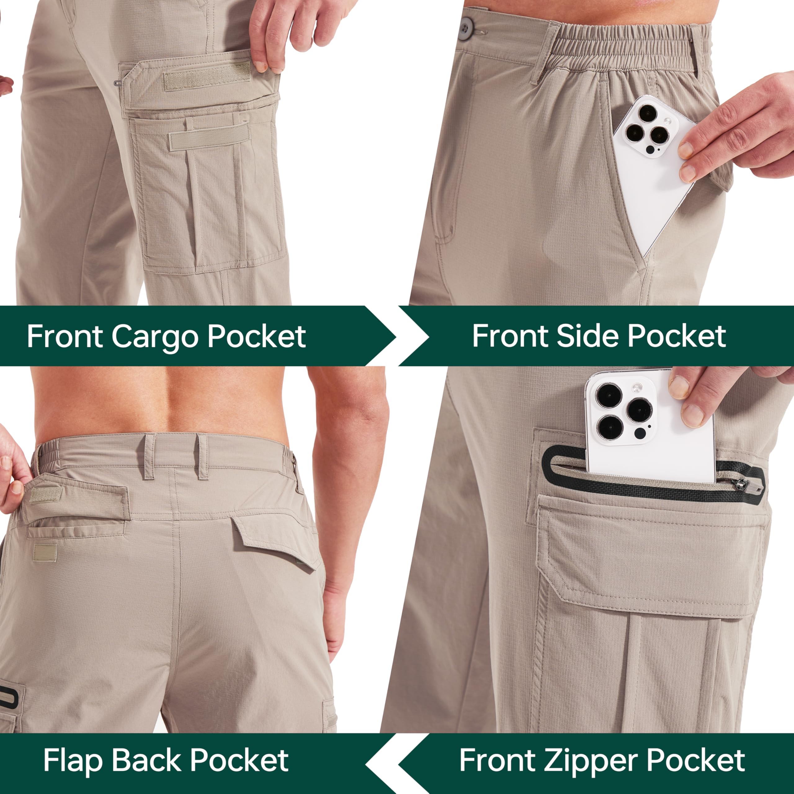 NATUVENIX hiking pants quick-dry breathable fabric keeping you cool during climbs.
