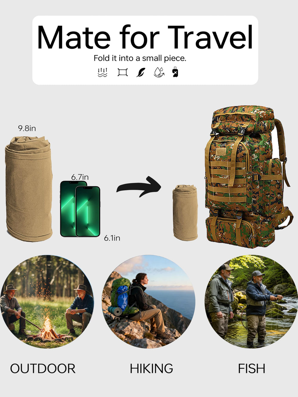 NATUVENIX Hiking Pants multi-pocket storage keeps essentials organized on hikes.