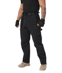 NATUVENIX Tactical Pants stretch fabric close-up shows rugged, durable construction.