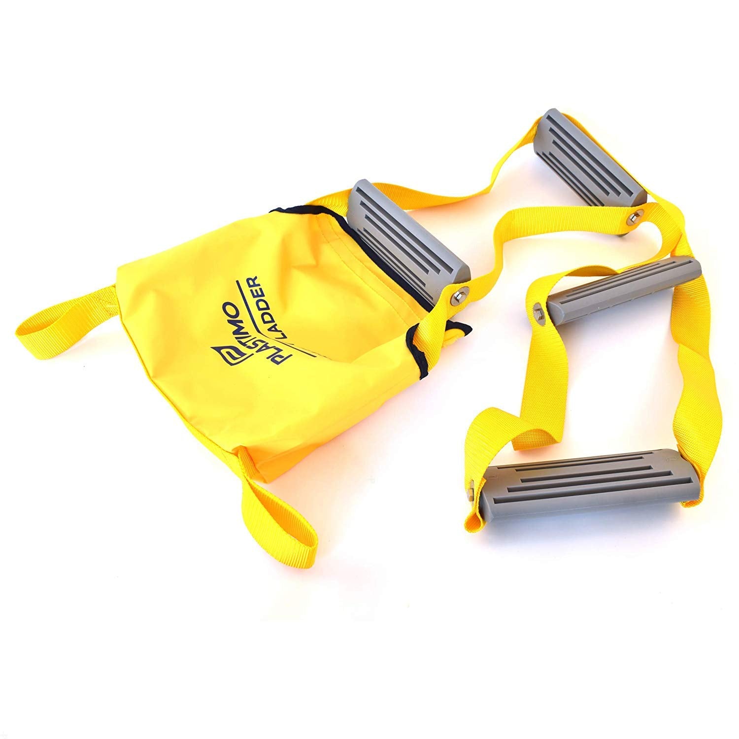 NAUTOS safety ladder in use on boat with four steps for safe entry.
