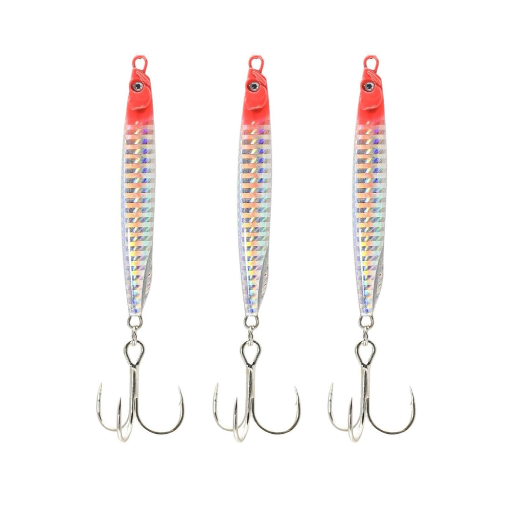 Navicatch east coast red 3pc jigs show bold color for deep-water strikes