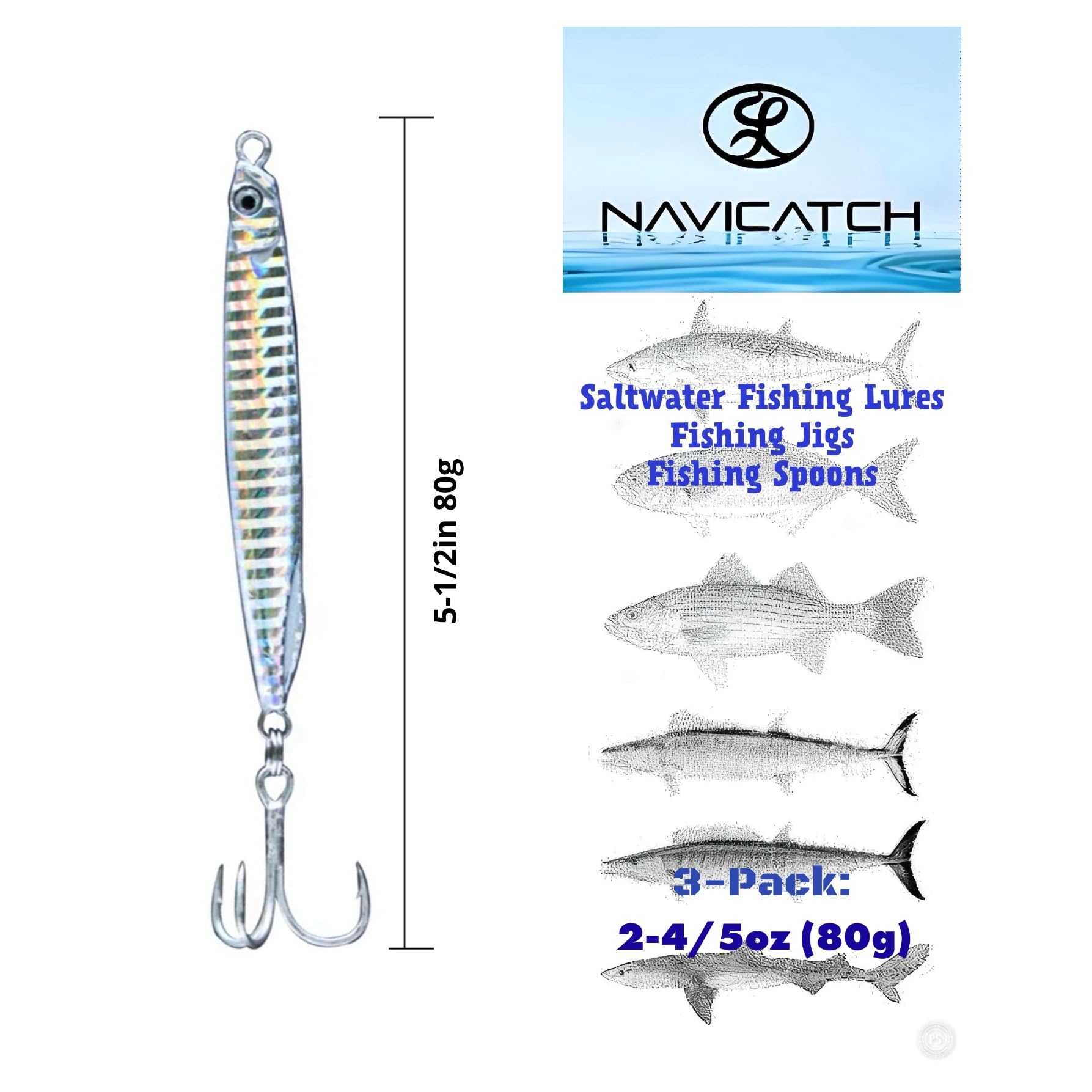 Navicatch patented-design label emphasizes exclusive durability and unique jig.