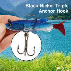 Durable black nickel hooks on NAWAISH lures deliver strong penetration.