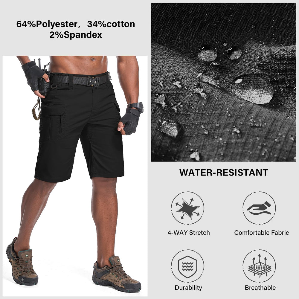 nayjury men's hiking cargo shorts back pocket demonstrates extra storage for essentials