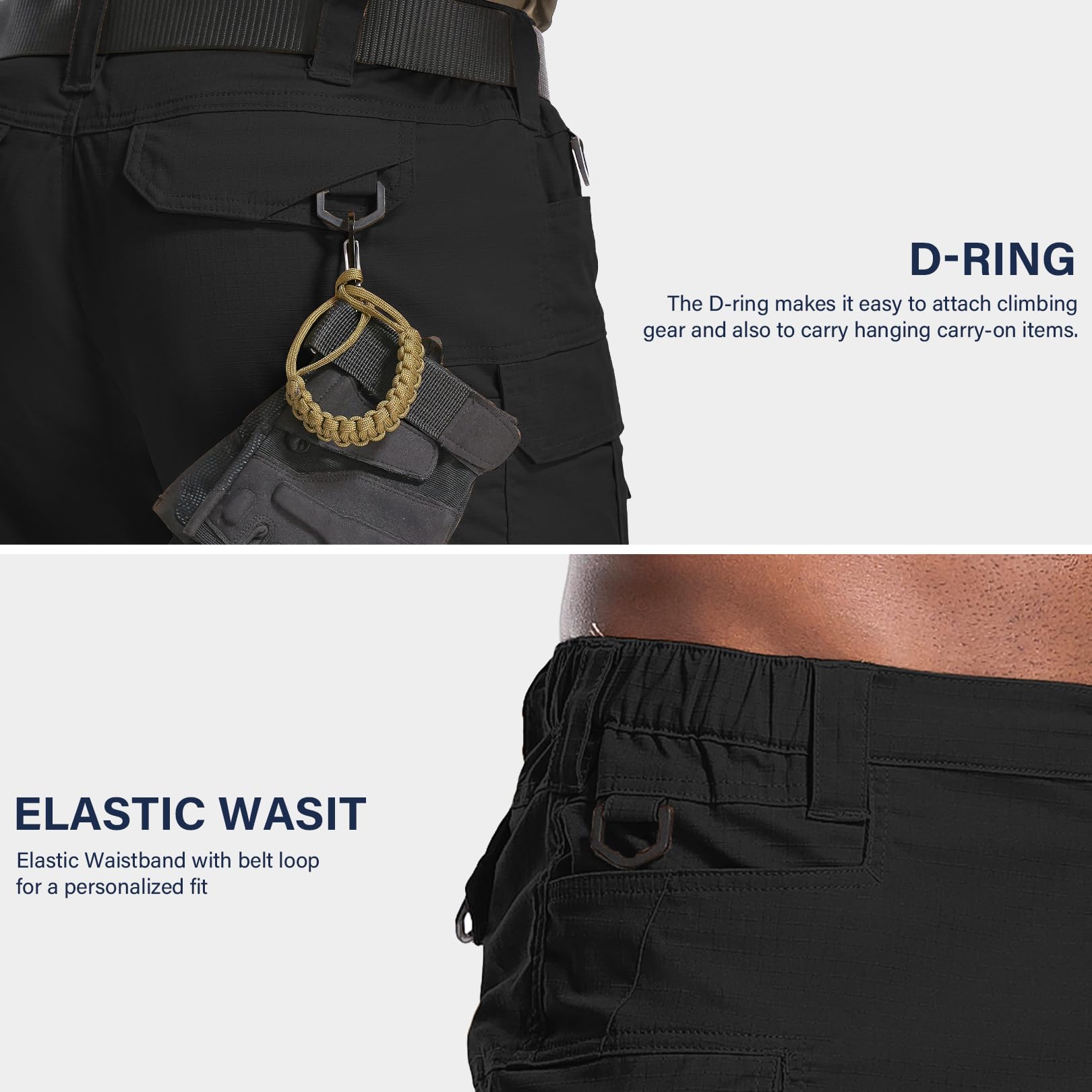 nayjury men's hiking cargo shorts quick-dry fabric supports active outdoor sessions