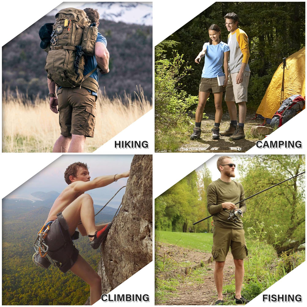 nayjury men's hiking cargo shorts water-resistant finish helps stay comfortable in light rain