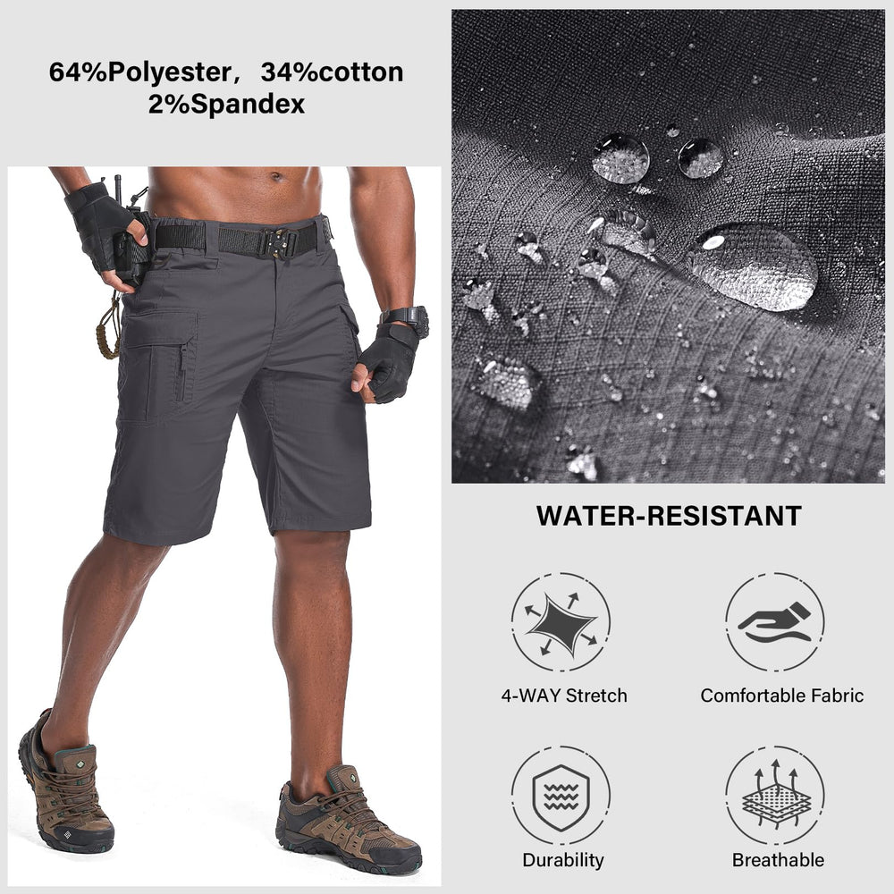 Nayjury hiking shorts belt loops and D-rings for gear attachment.