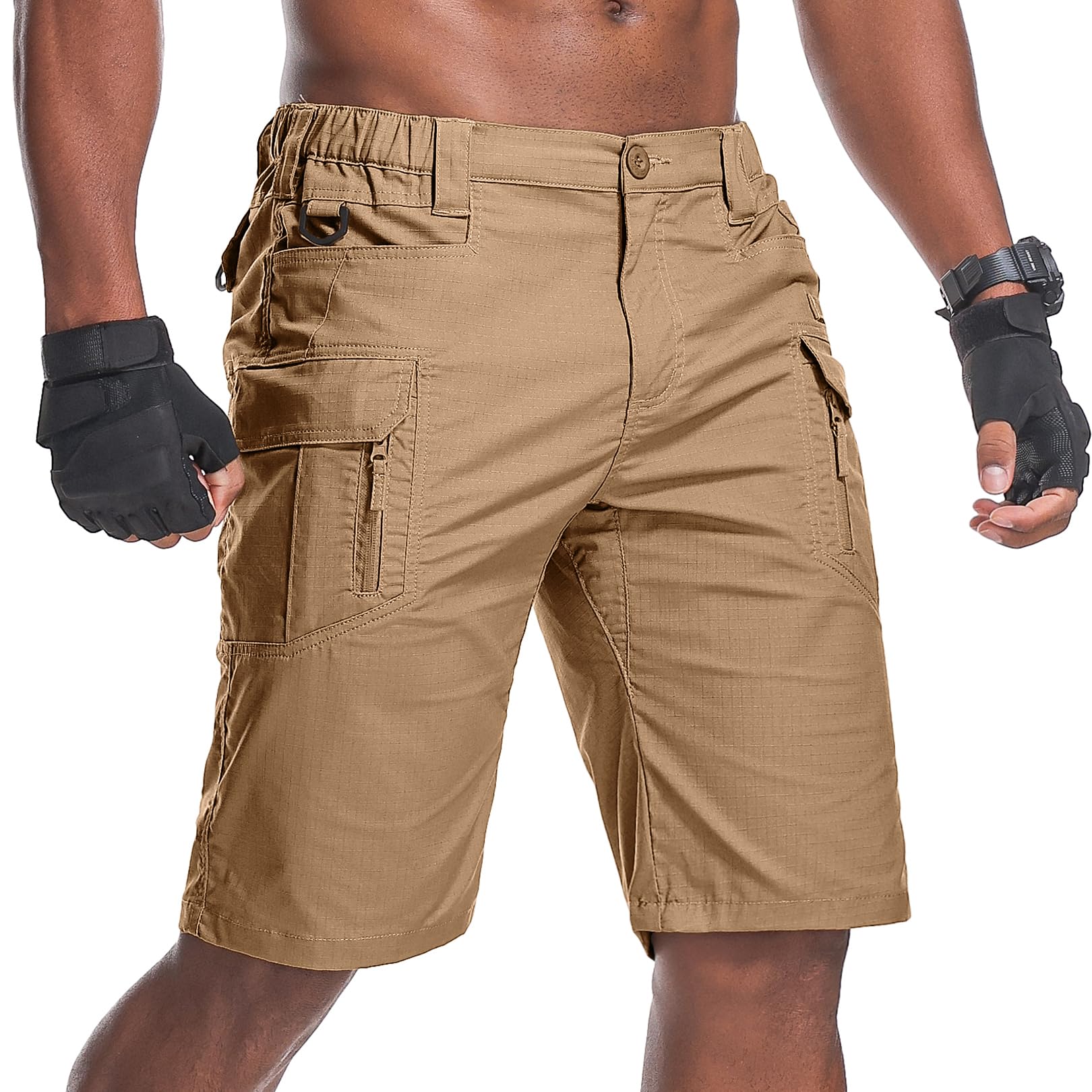 Nayjury men's hiking shorts back-pocket closure highlights secure storage for small items