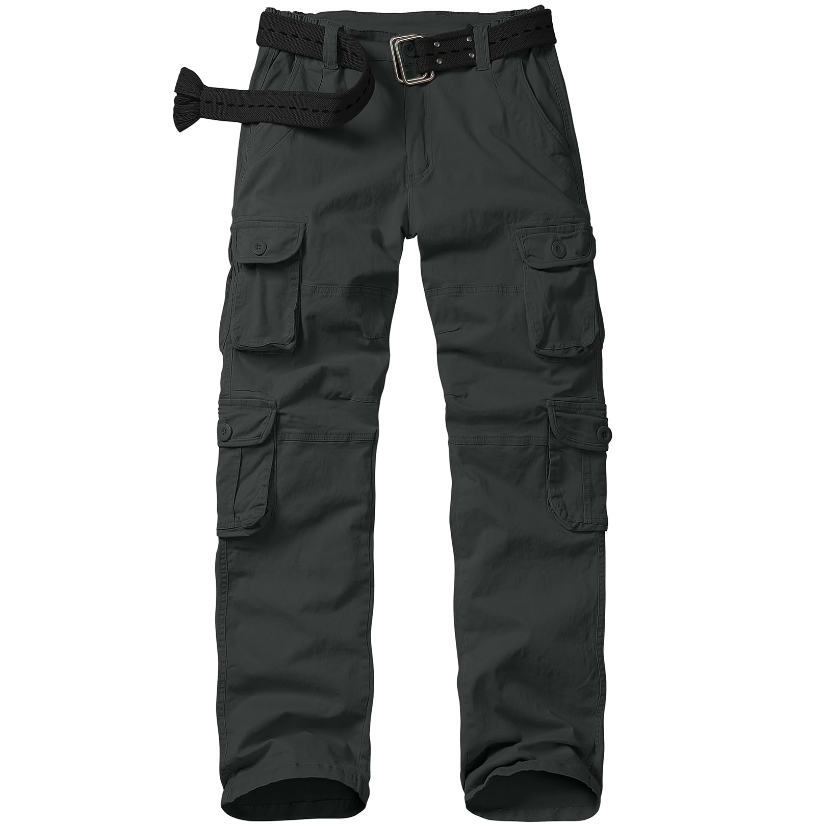 Nayjury women's cargo pants elastic waistband front view showing everyday comfort