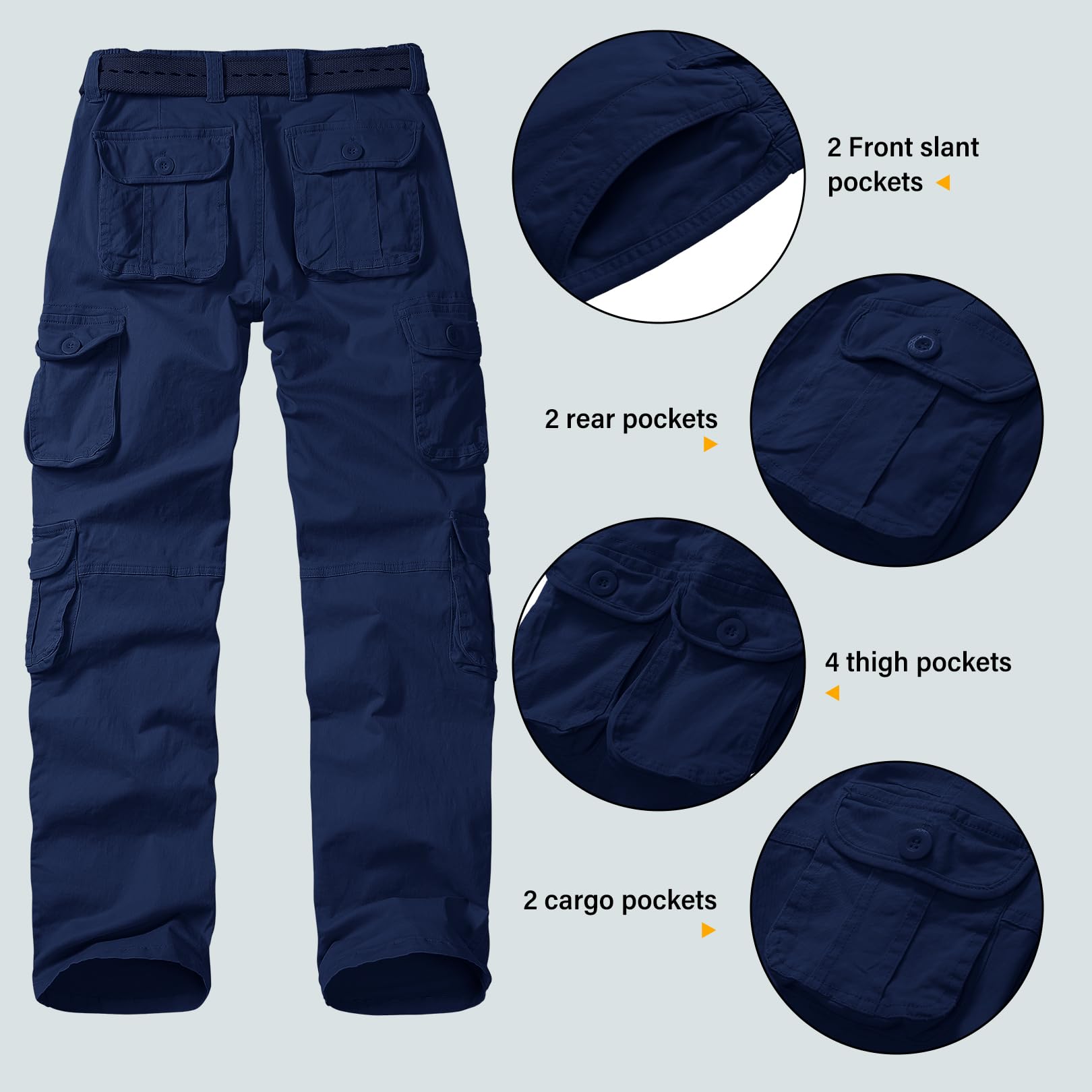 nayjury cargo pants fabric close-up ripstop texture for durability and stain resistance