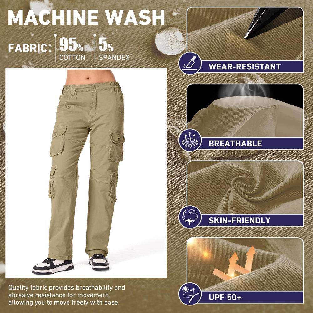 nayjury women's cargo pants khaki tone ideal for versatile outdoor and casual wear