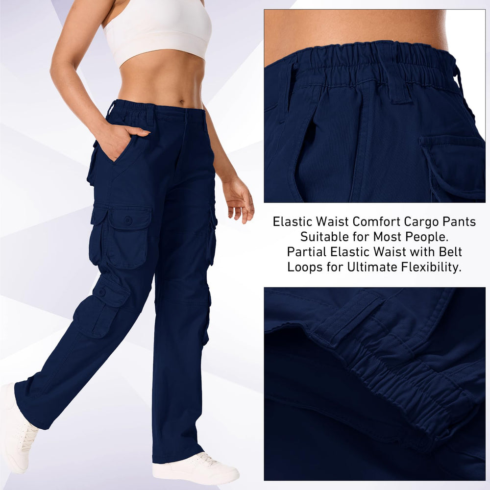 nayjury women's cargo pants outdoor hiking action shot on trail