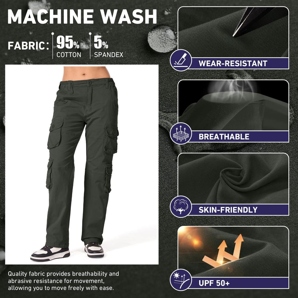 nayjury women's cargo pants wrinkle-resistant fabric easy care after activities.