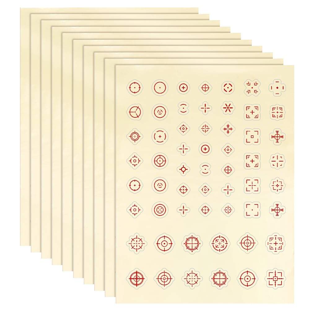 NBEADS aim assist stickers show crosshair grid for precise FPS targeting on displays.