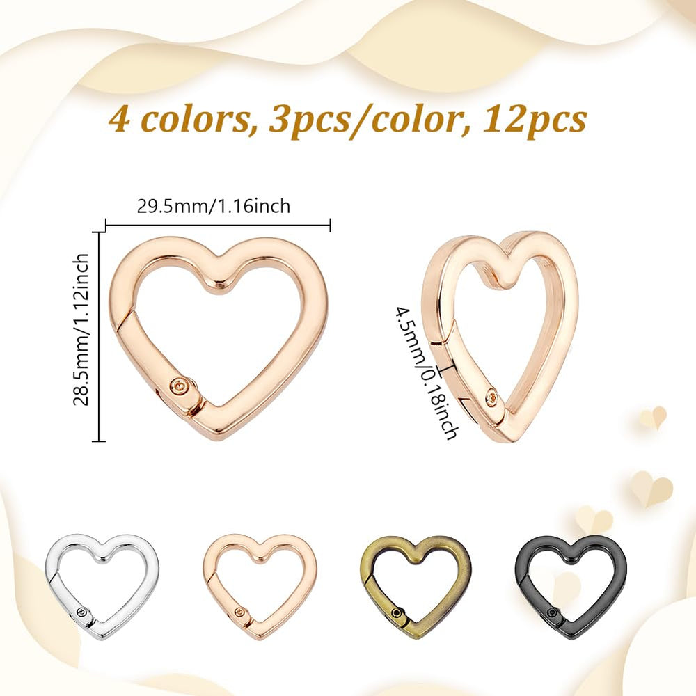 NBEADS heart keyclip color-b attached to a backpack for quick access