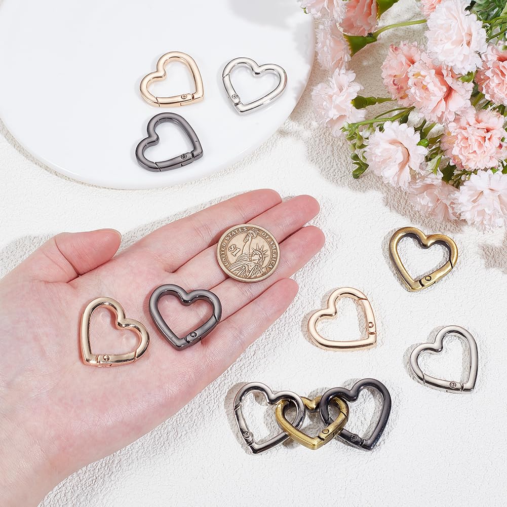 NBEADS heart keyclip color-c ideal for securing car keys anywhere