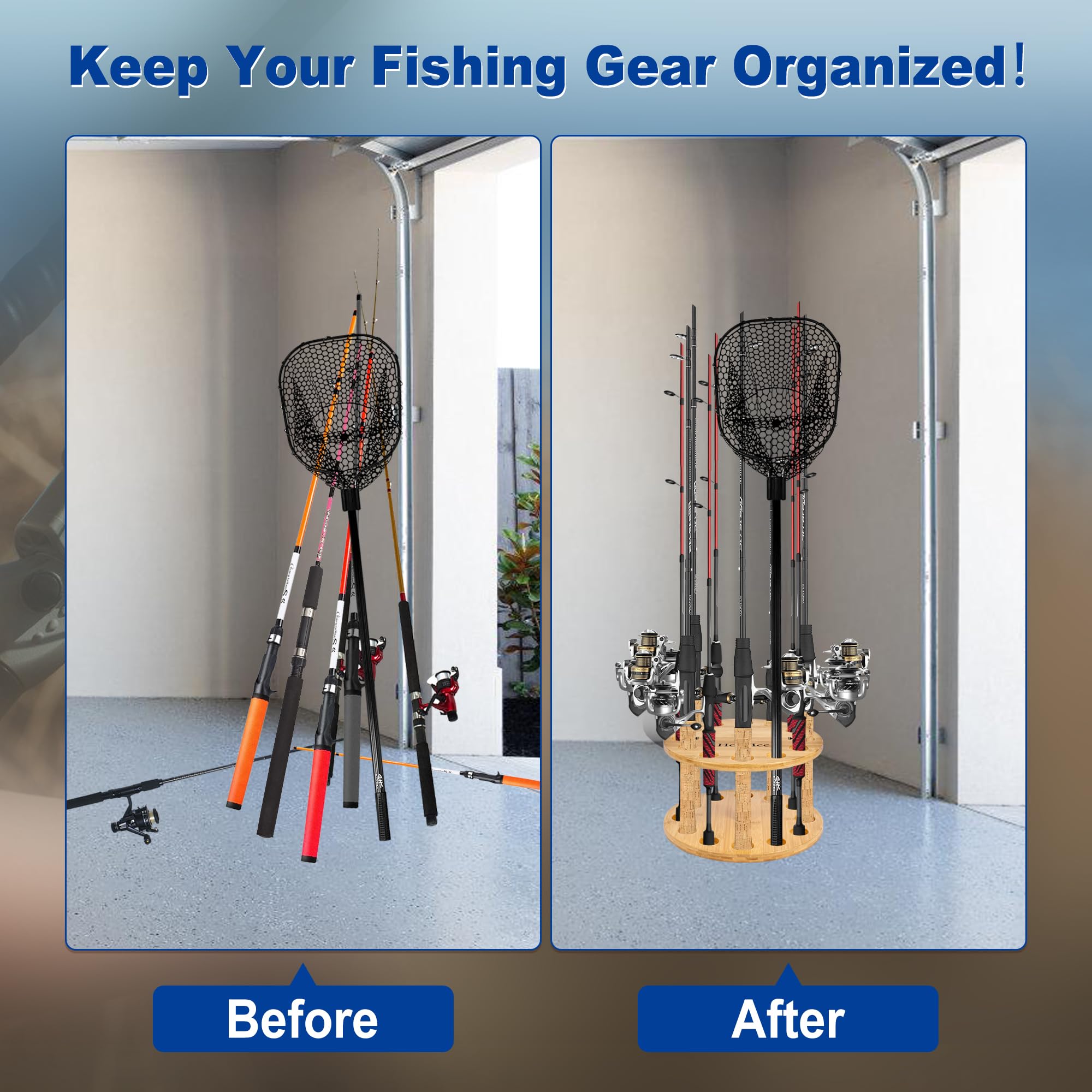 Sturdy rod holder with upgraded center column and base