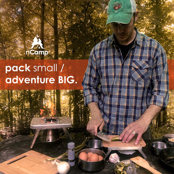 nCamp compact design fits neatly in any camping kit