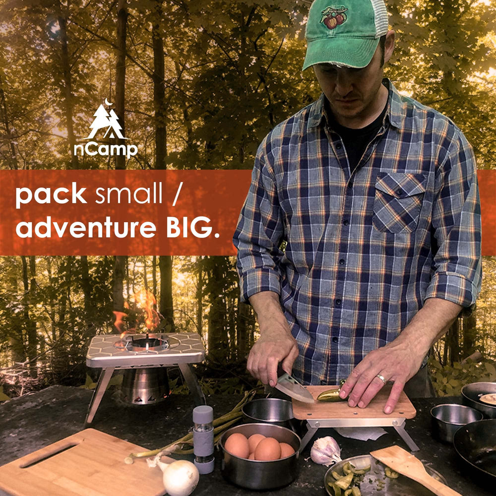 nCamp compact design fits neatly in any camping kit