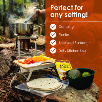 NCamp K2G basic stove built with durable stainless steel and aluminum.