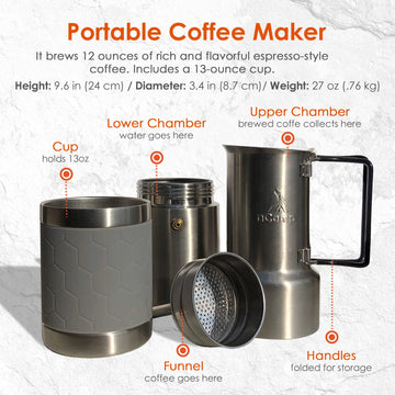 nCamp Kitchen to Go coffee cup included for on trail comfort