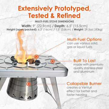 nCamp Kitchen to Go compact stove ready for backpacking