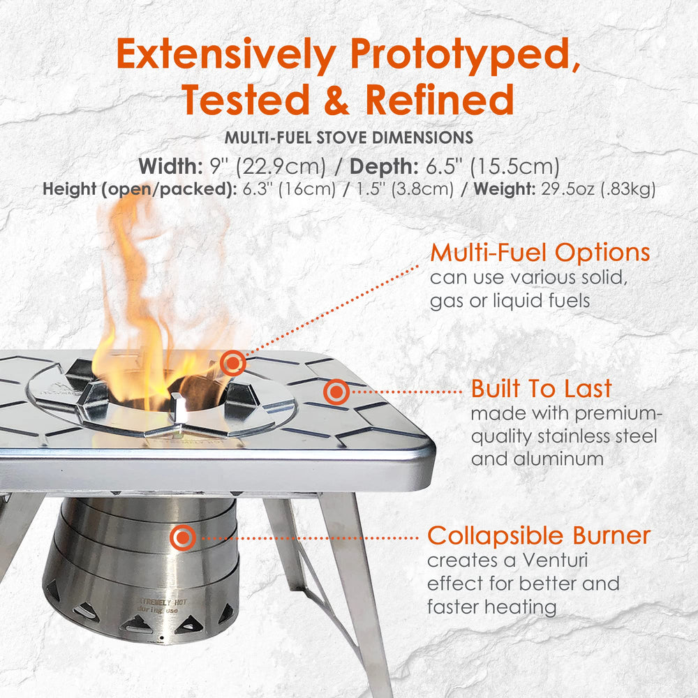 nCamp Kitchen to Go compact stove ready for backpacking
