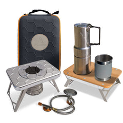 nCamp Kitchen to Go stove assembled for outdoor cooking stability