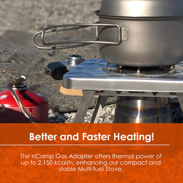 nCamp secure seals prevent leaks when switching fuels on the go
