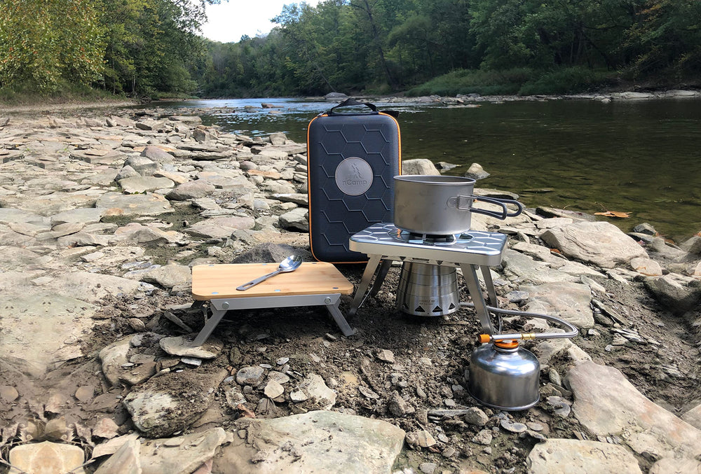 ncamp stove plus ready-to-use setup for quick camp meals