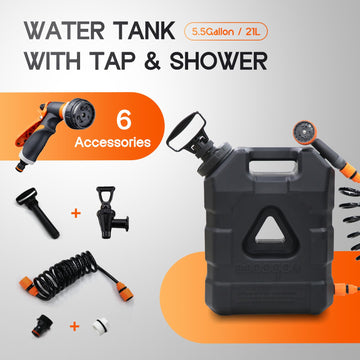 NCFAUTO 5.5-gallon capacity tank for extended outdoor water supply