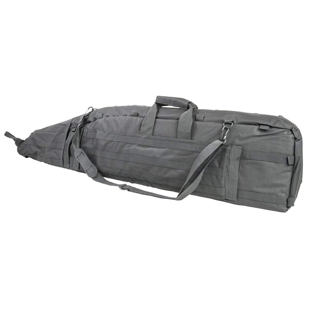 Removable center divider on NcSTAR drag bag urban gray enables flexible layout