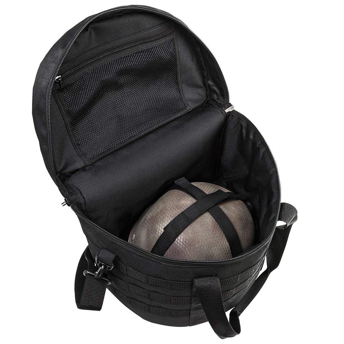 NcSTAR helmet bag exterior MOLLE straps enable extra gear attachment.
