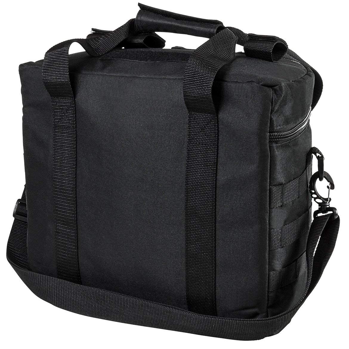 NcSTAR helmet bag open lid shows organized interior.