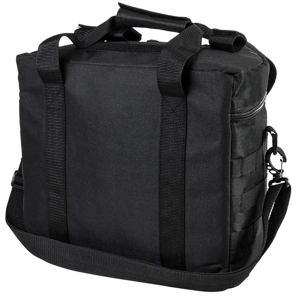 NcSTAR helmet bag open lid shows organized interior.