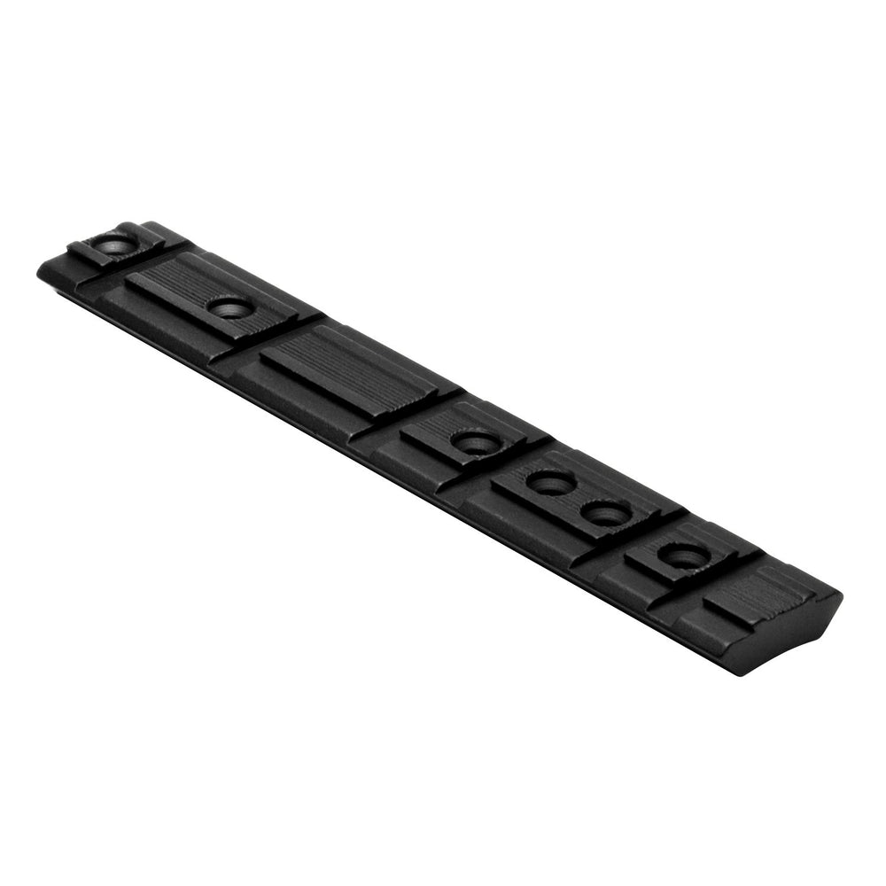 NcSTAR Ruger 10/22 weaver-style mount on rifle, supports quick optic attachment.