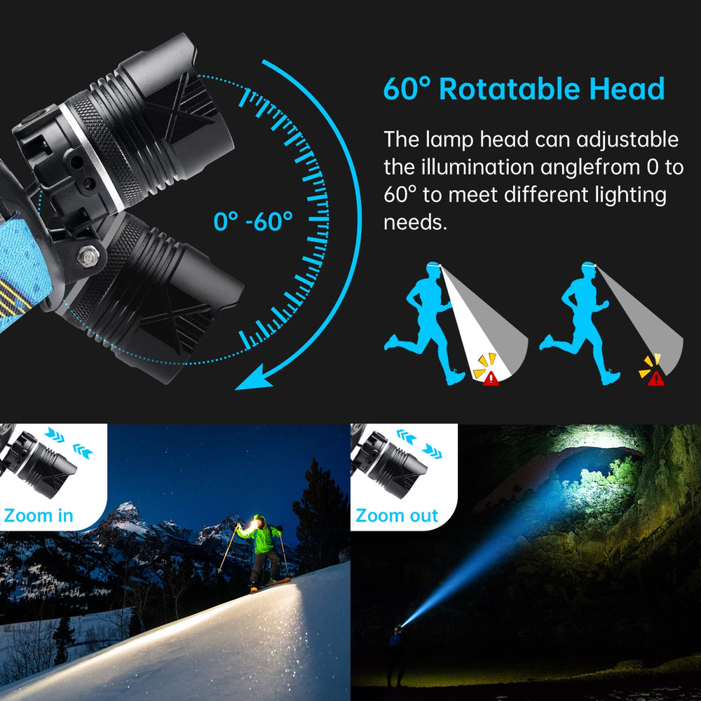 Ndeplis headlamp power-bank feature allows charging phone during hikes.