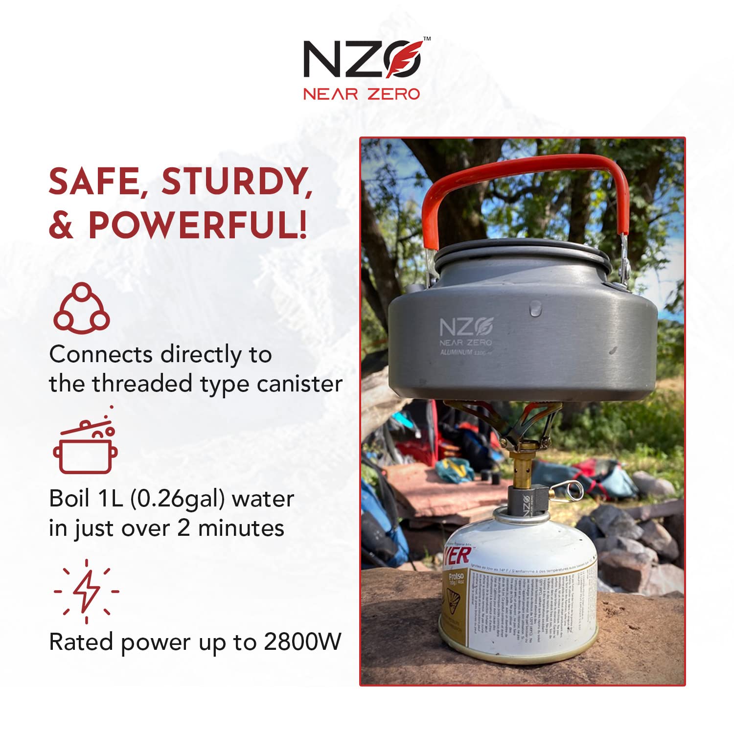Near ZERO ultralight stove boils two cups of water rapidly on the trail.