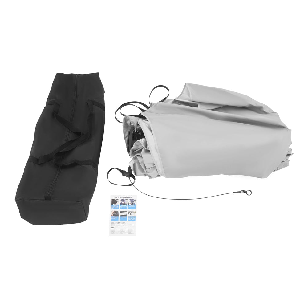 NEATOOM car canopy silver-grey fabric complements vehicle exterior