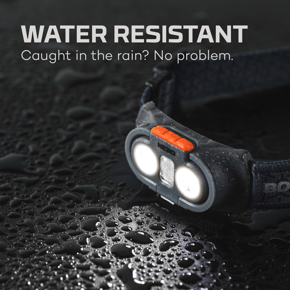 NEBO Einstein provides up to 60-hour battery life in a durable headlamp.