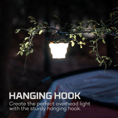 NEBO Galileo Air built-in folding hook for hands-free hanging.