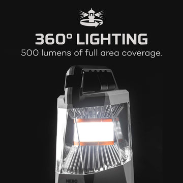NEBO Galileo Lantern carry handle demonstrates easy transport during nighttime adventures